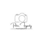Peter Fogarty Photography logo. Line art camera with text.