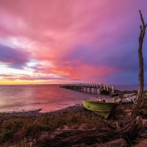 Grantville Glow sunset over Western Port – fine art print by Peter Fogarty