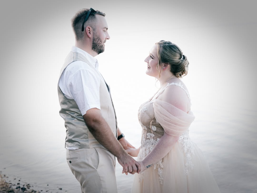 couple on their wedding day